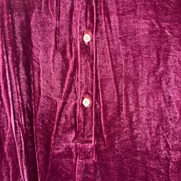 Wine Velvet Blouse - Picture 2 of 2